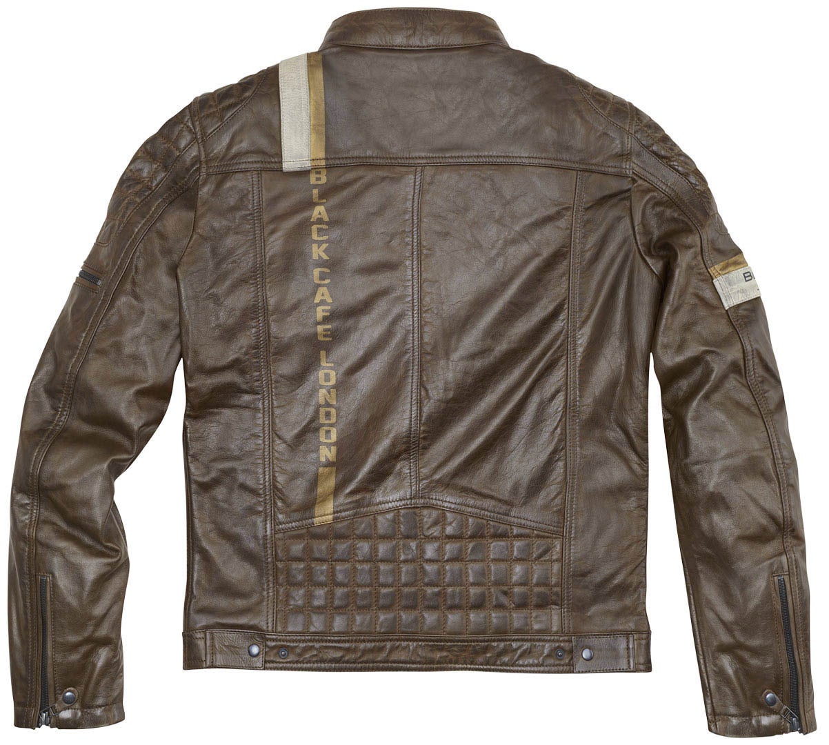 Black-Cafe London Barcelona Motorcycle Leather Jacket brown 60 Figure 3