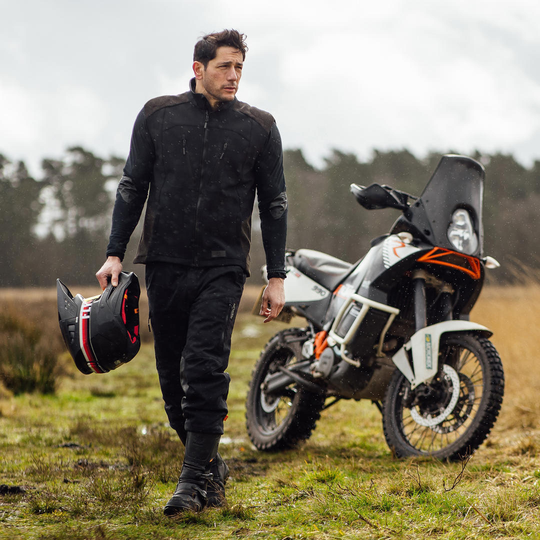 Side view of Merlin Badou Kevlar Dual Sport Motorcycle Textile Jacket
