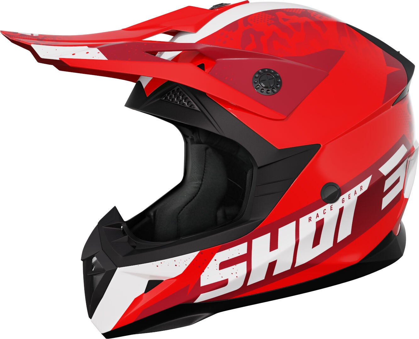 Shot Pulse Airfit Capacete de Motocross vermelho/branco XL (61/62) Figura 1