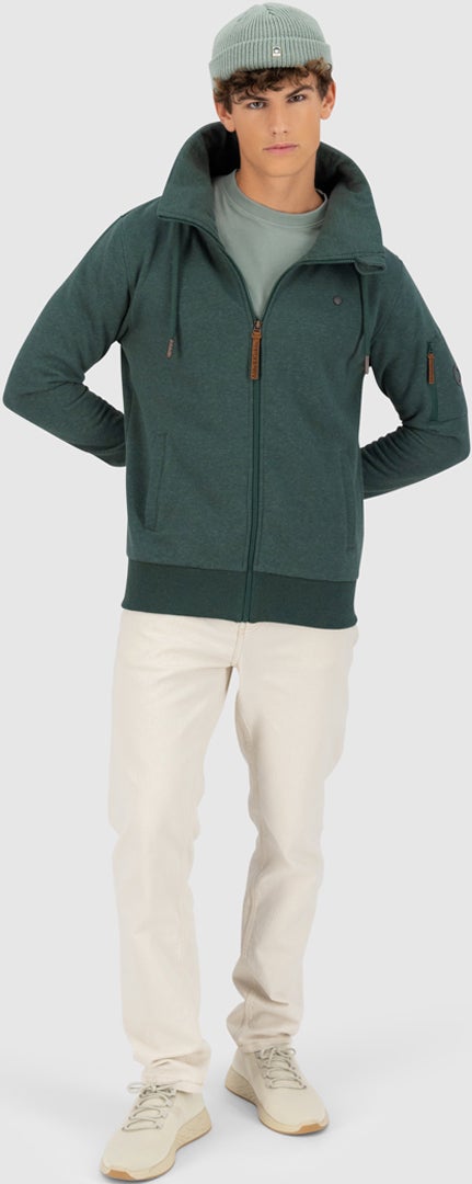 Alife And Kickin EliasAK A Zip Sweatshirt Moletom com zíper Verde escuro M Figura 6