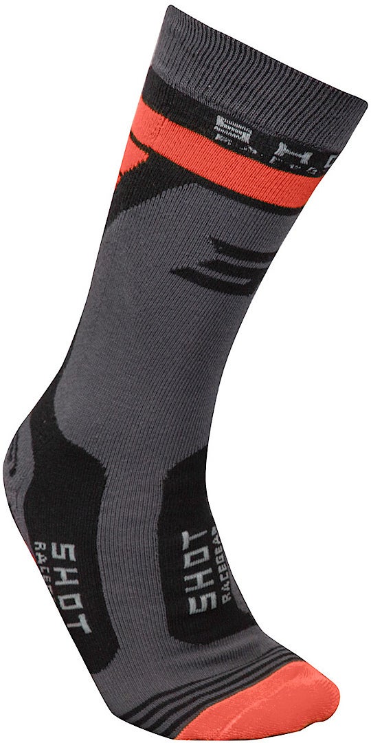 Shot Race 2.0 Motocross Socken schwarz/grau/rot 43-46 Abbildung 1