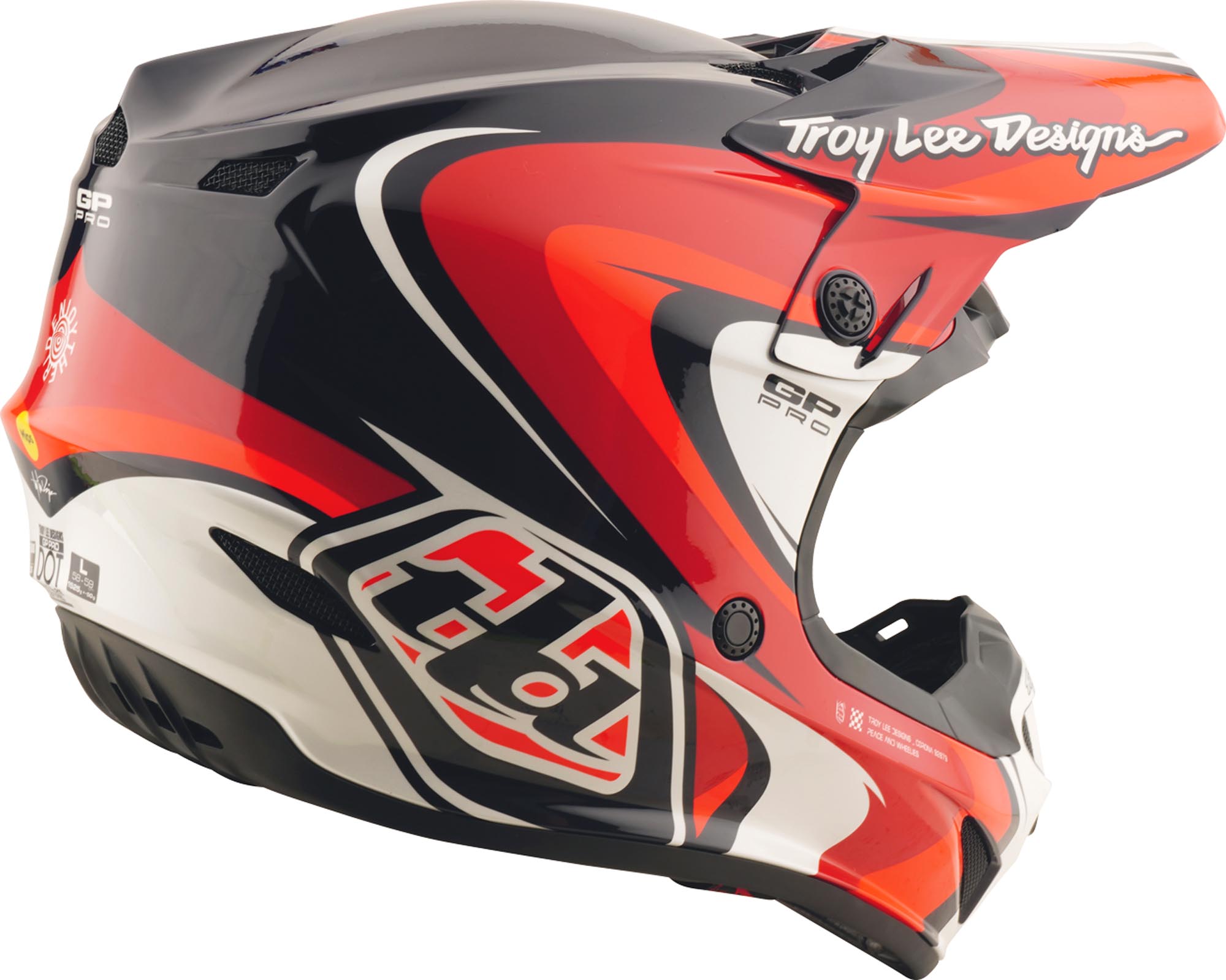 Troy Lee Designs GP Pro Crossover MIPS Capacete de Motocross azul escuro/vermelho M (57/58) Figura 5