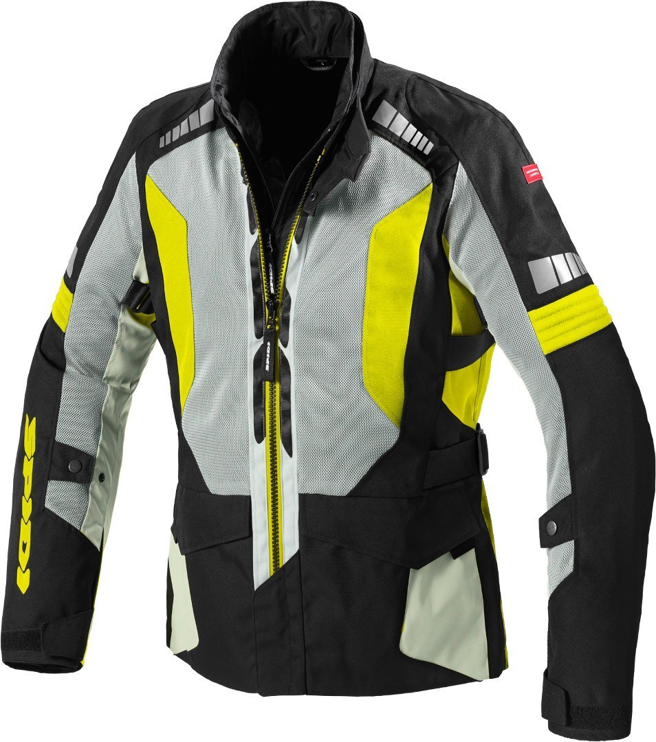 Spidi Terranet Motorcykel Textil Jacka svart/grå/gul 3XL Figur 1