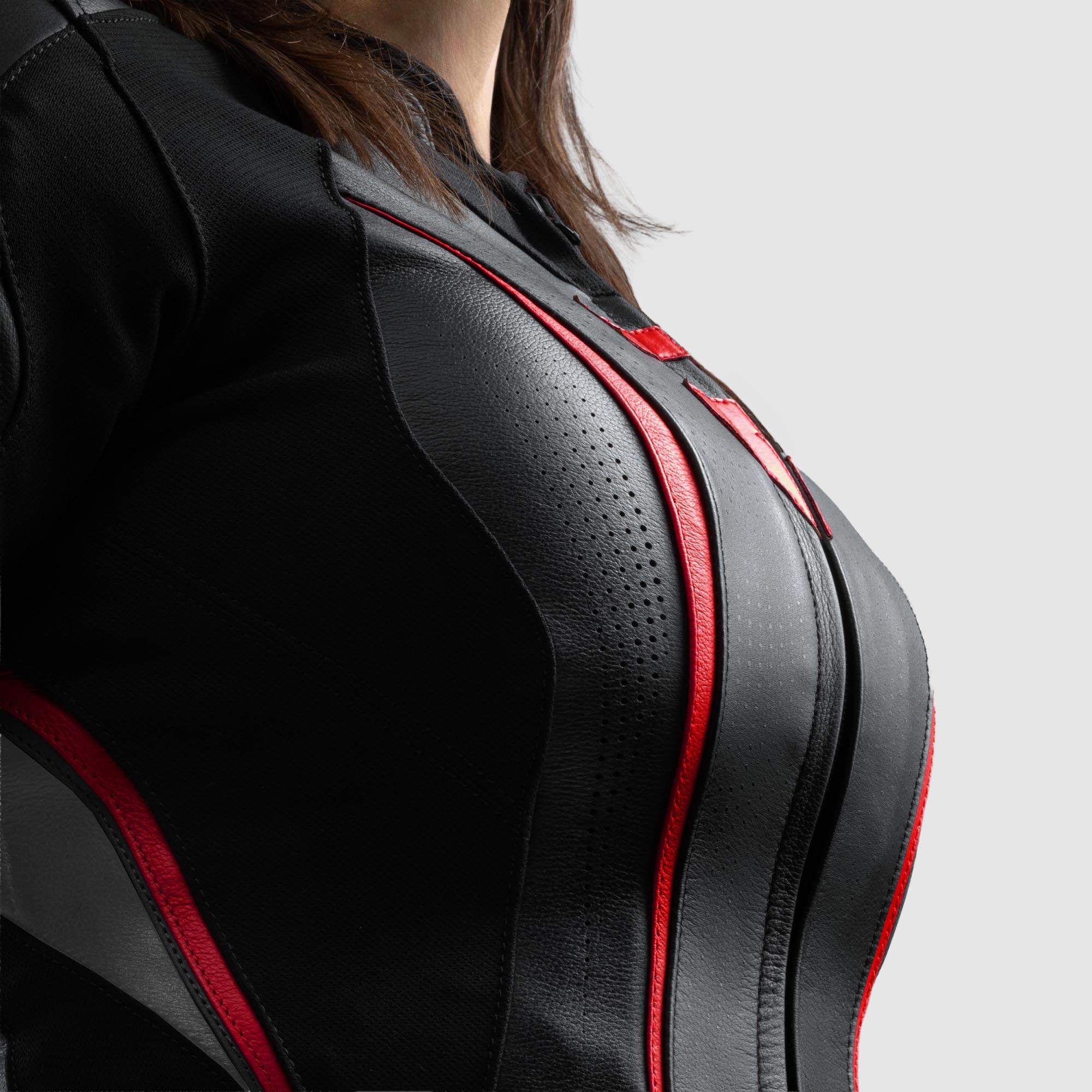 Side view of Rebelhorn Diva ST Ladies Motorcycle Leather Jacket