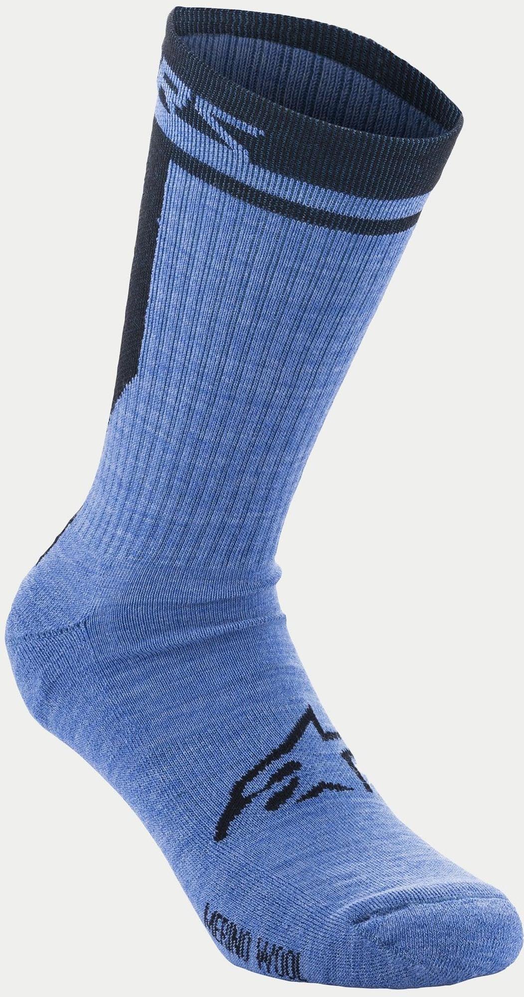 Alpinestars Merino 24 자전거 양말 파란색/검정 L 그림 1