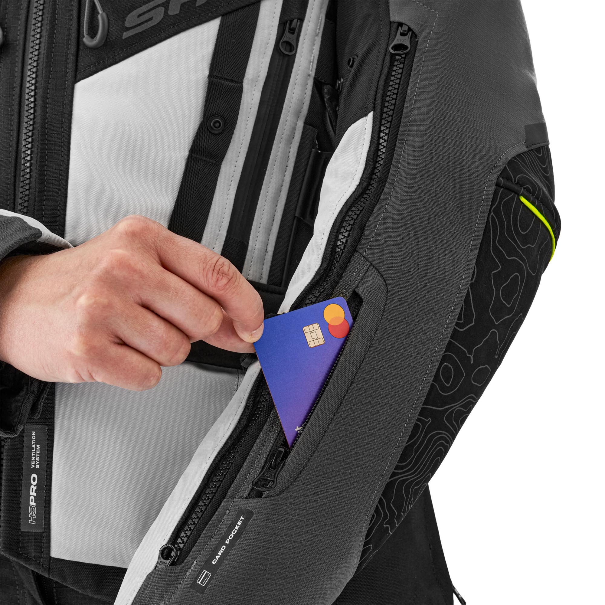 SHIMA Tracker Damer motorcykeltextiljacka vit/grå/gul XL Figur 12