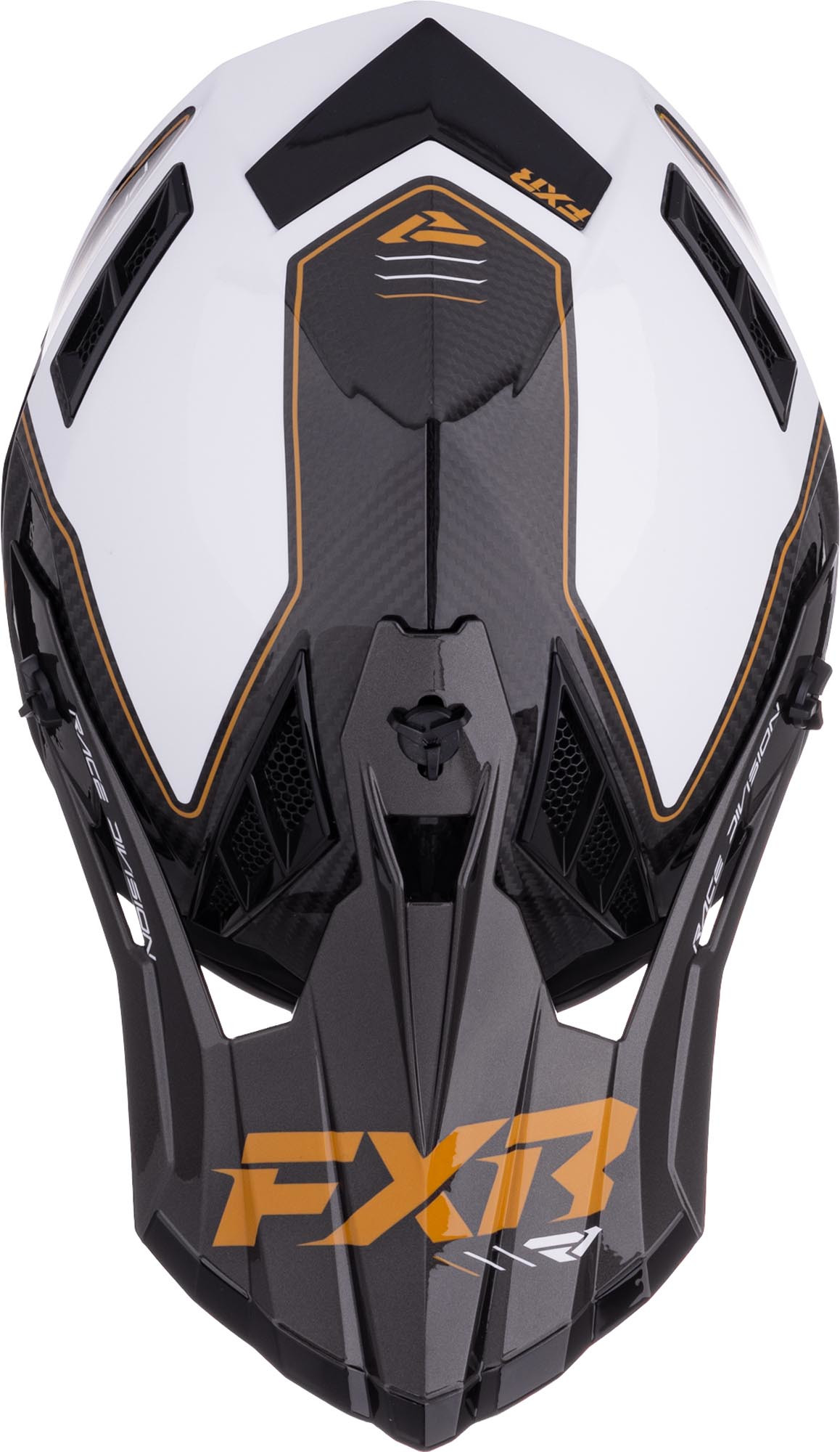 FXR Helium Carbon Casco da motocross bianco/nero/oro M Figura 2