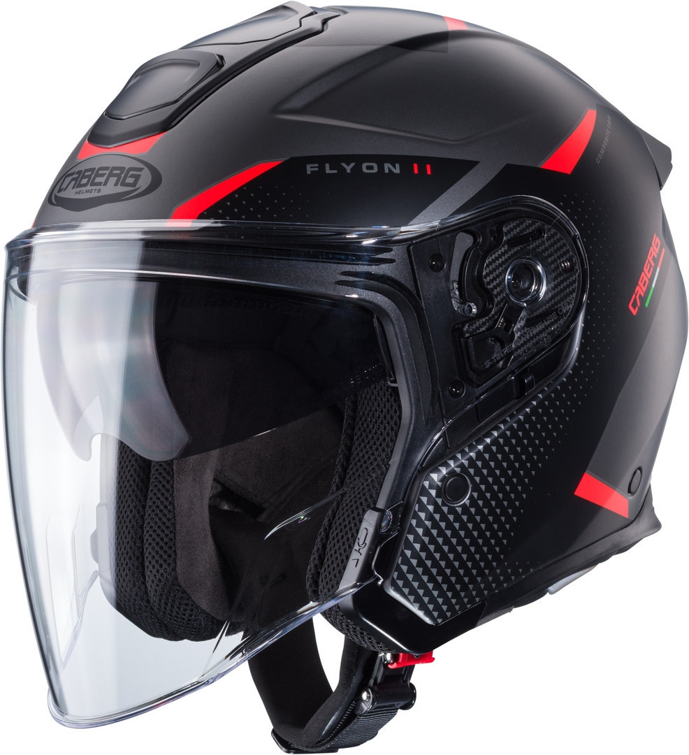 Caberg Flyon II Boss Jethelm grau/schwarz/rot XL (61/62) Abbildung 1