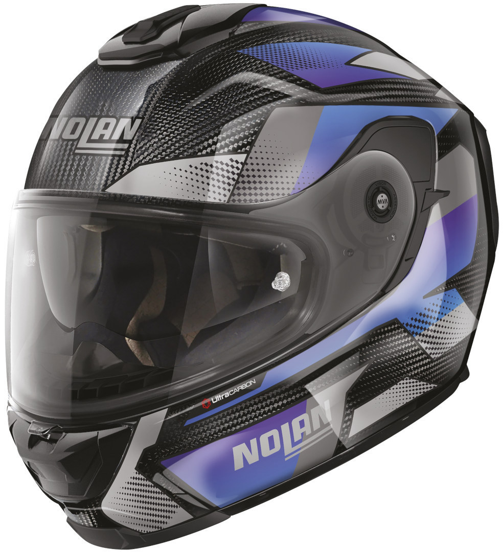 Nolan X-903 Ultra Carbon Highspeed N-Com Hjälm svart/grå/blått XXS (54) Figur 1