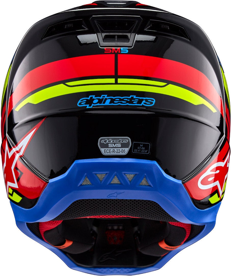 Alpinestars S-M5 Action 2 2024 Casco Motocross nero/giallo/rosso S (55/56) Figura 3