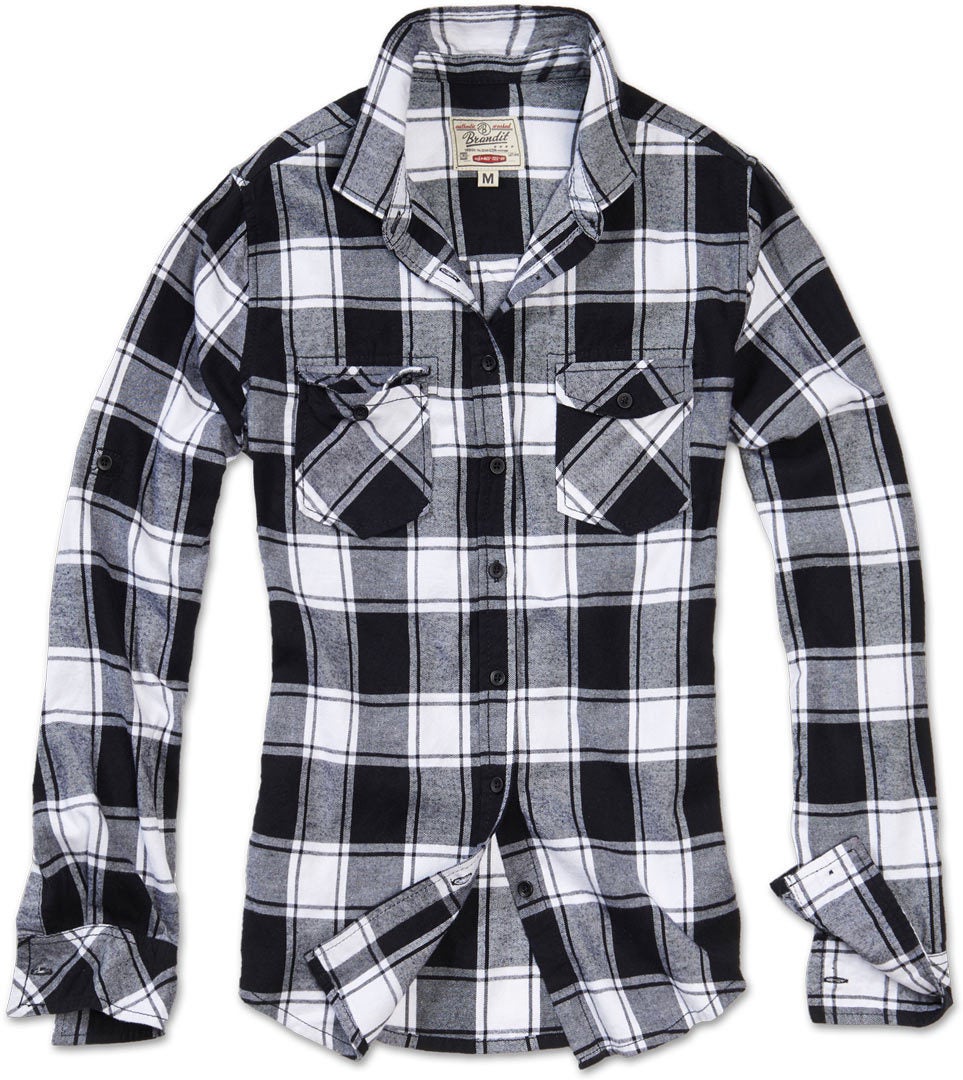 Brandit Amy Flanell Ladies Camicia Bianco/nero M Figura 2