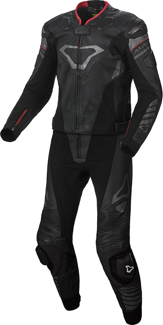 Macna Tracktix Two Piece perforated Motorcycle Leather Suit black 48 Figure 1