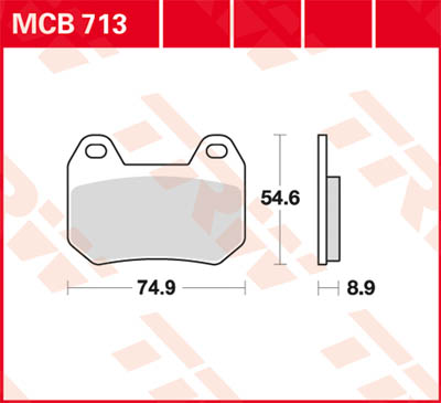 TRW Lucas Bremsbelag MCB713 Figur 1