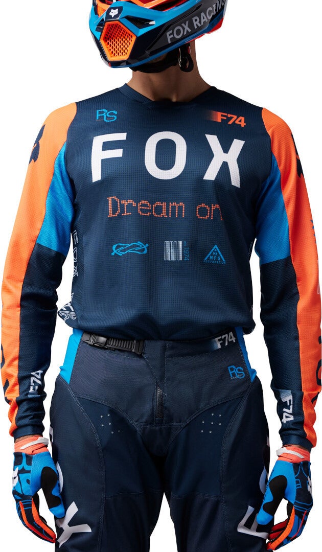 FOX 180 Race Spec Motocross Jersey blu/arancione XXL Figura 3