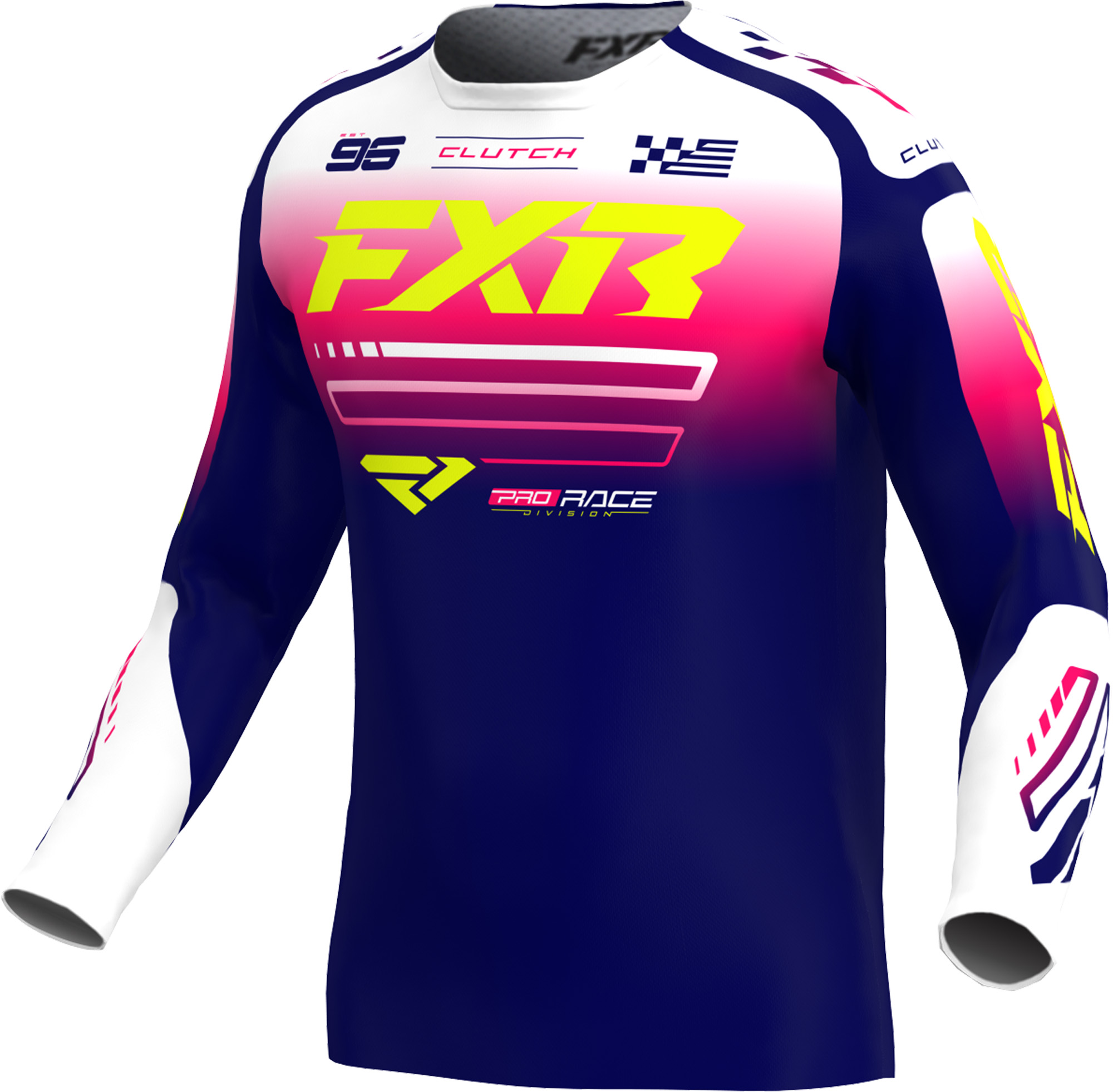 FXR Clutch Motocross trøje blå/pink S Figur 1