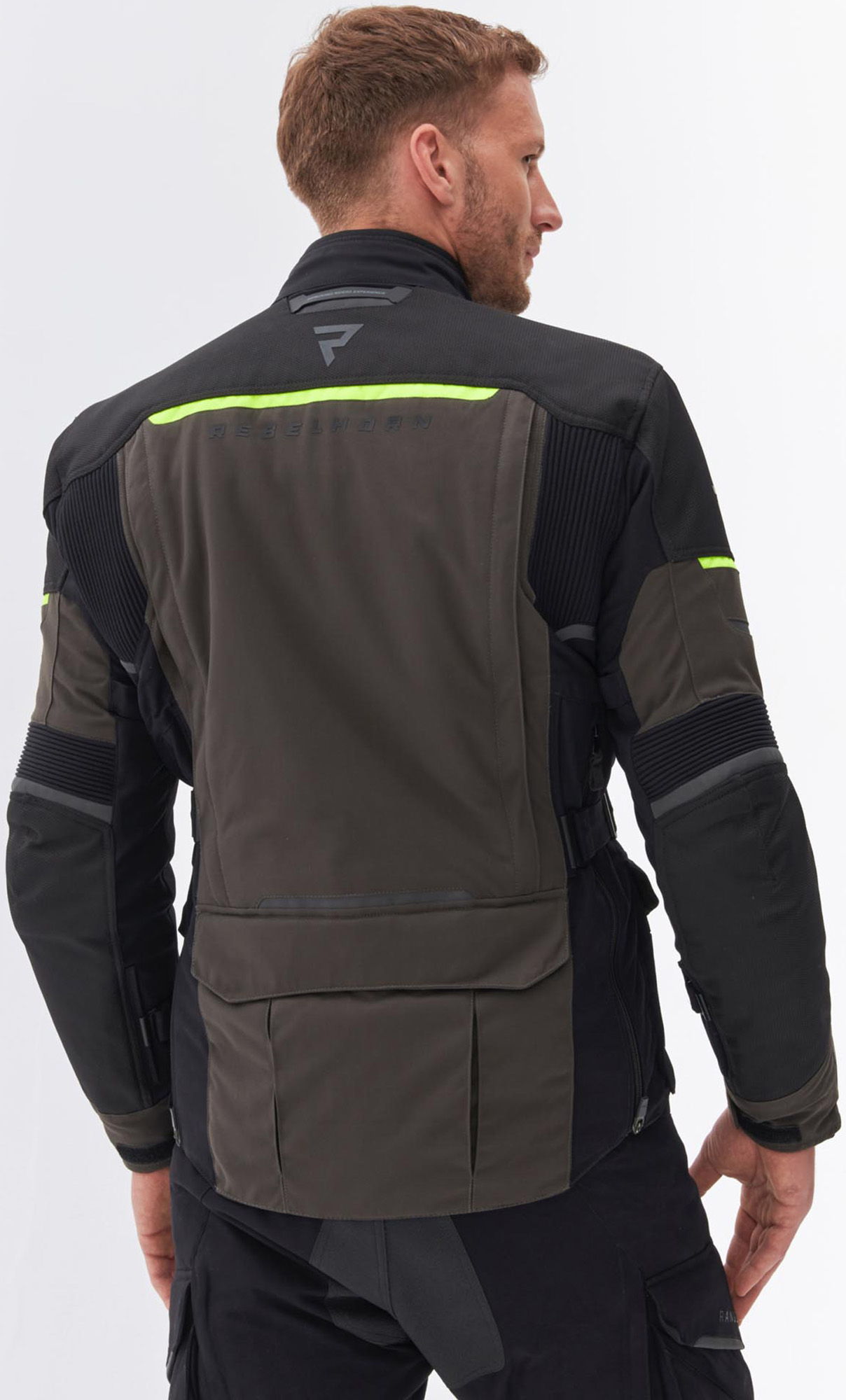 Rebelhorn Range Veste textile moto imperméable noir/anthracite/jaune L Figure 4