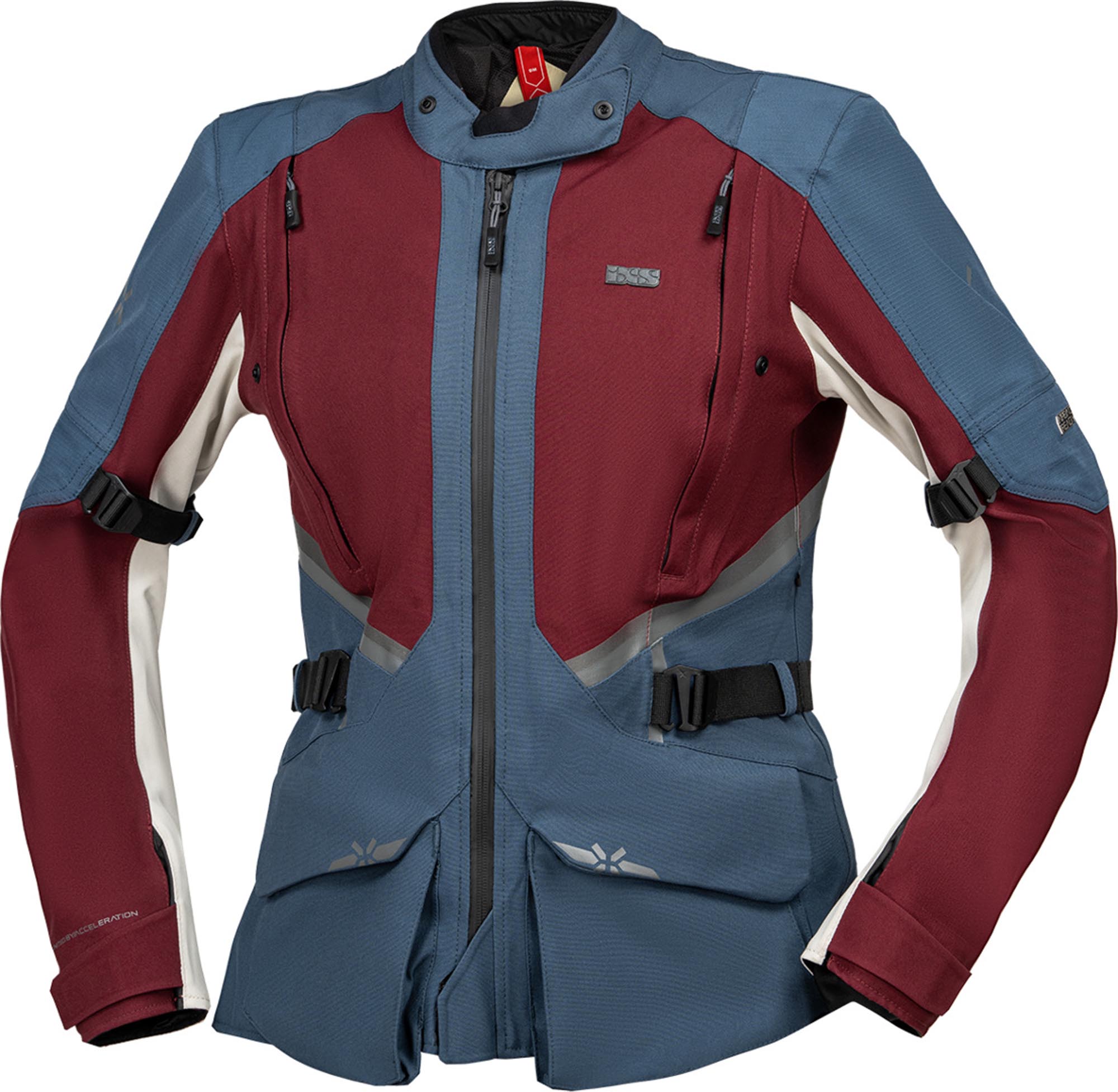 IXS Tourster-STX 1.0 imperméable dames moto textile veste bleu/blanc/rouge 4XL Figure 1