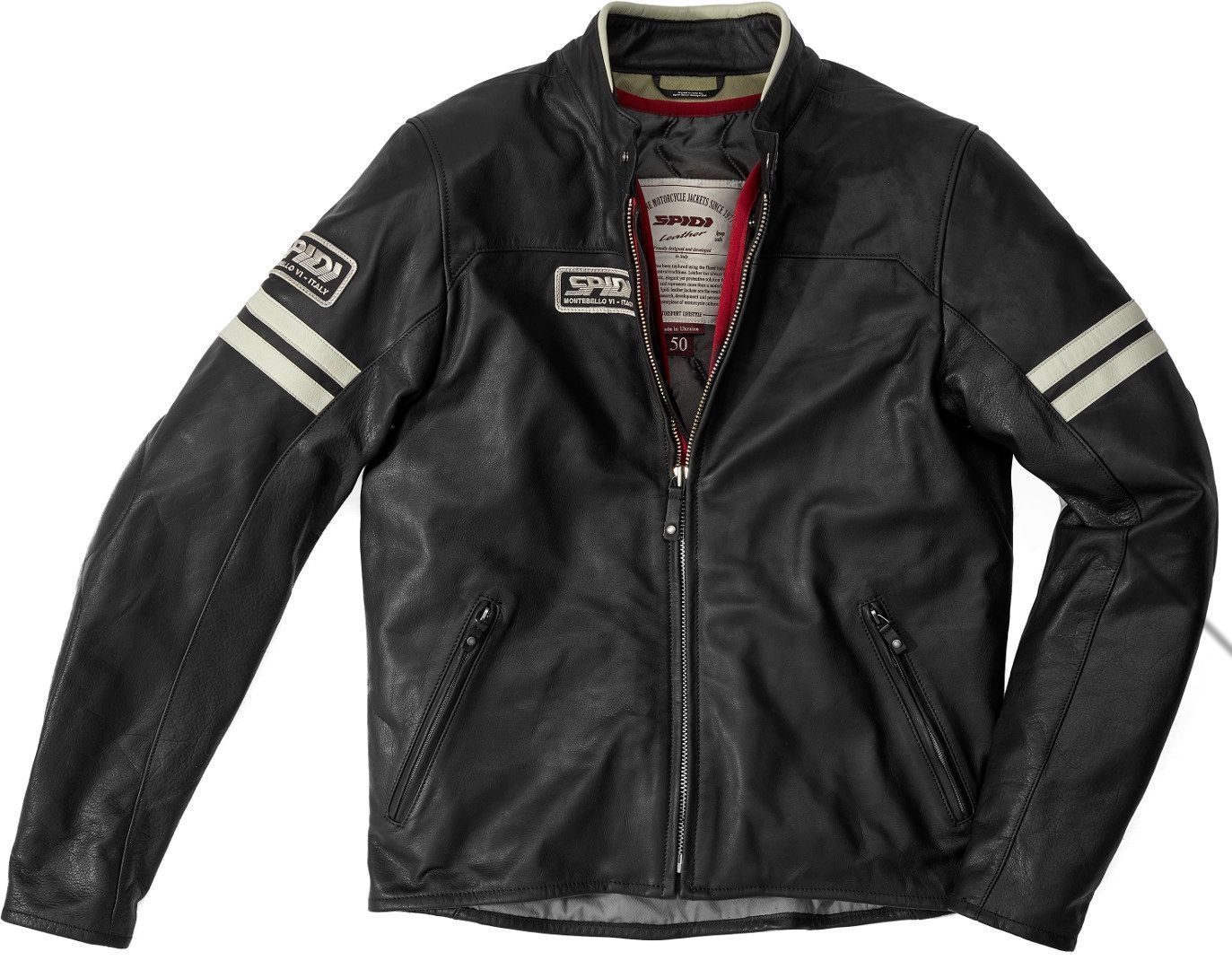 Spidi Vintage Motorcycle Leather Jacket black/grey 52 Figure 1