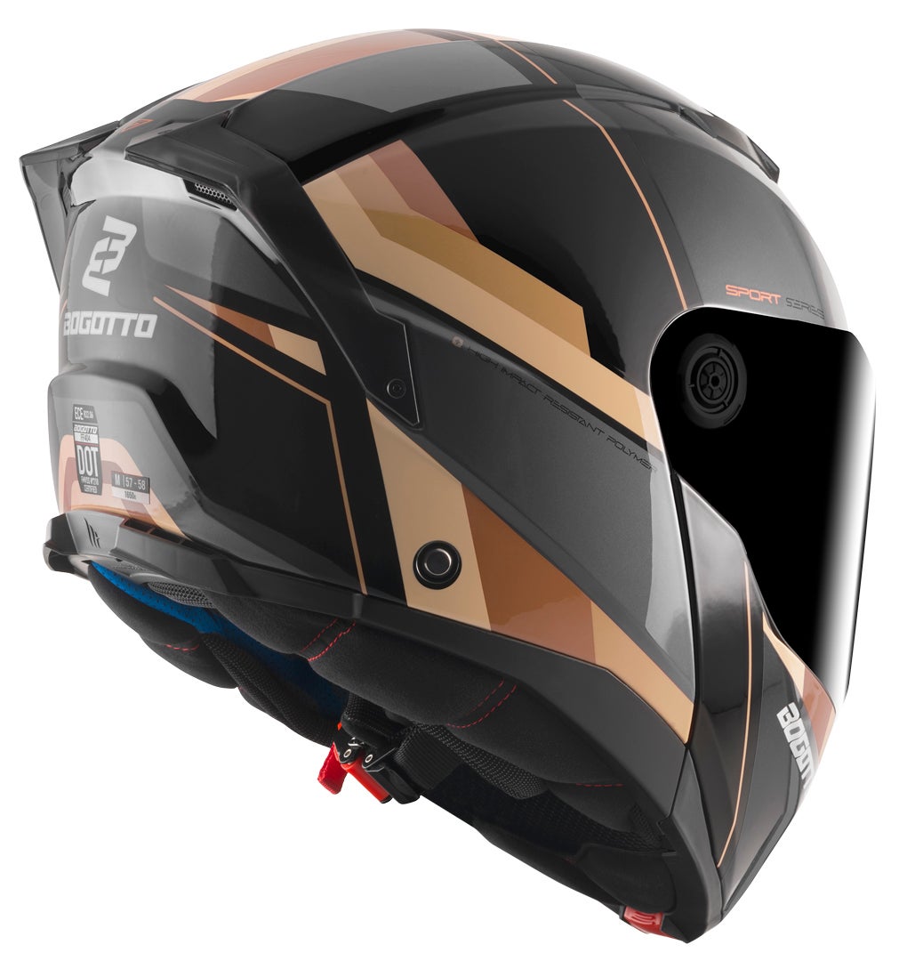 Bogotto FF404 Ezion Casque modulable Noir mat/marron L Figure 4