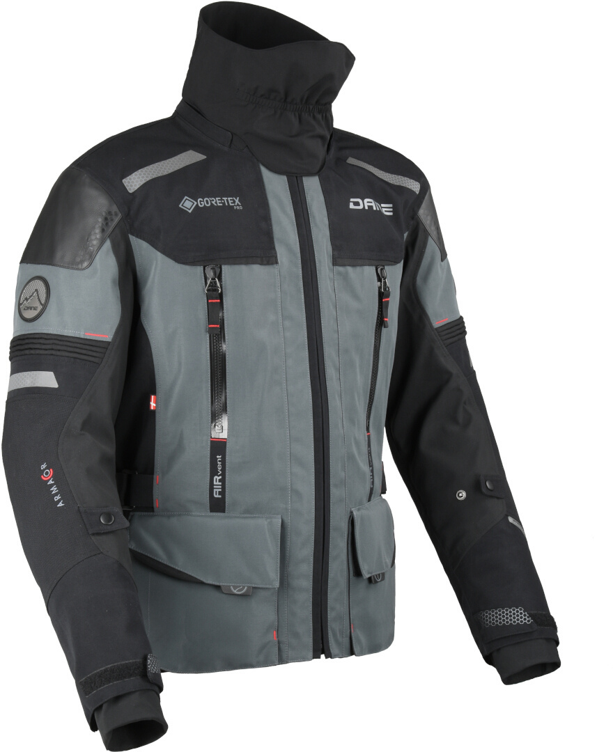 DANE Bornholm Pro waterproof Motorcycle Textile Jacket black/dark grey L Figure 1