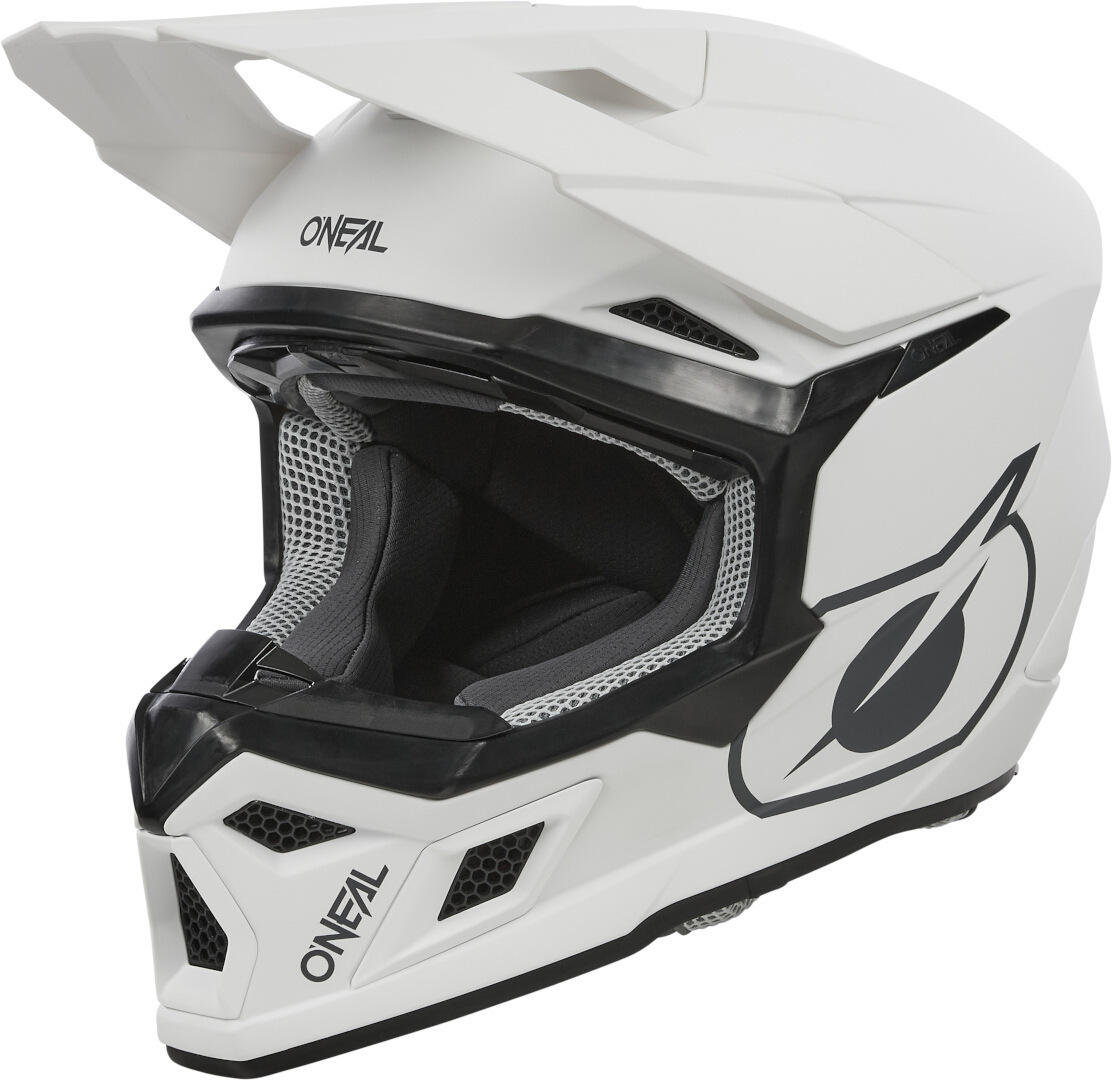 Oneal 3SRS Solid Casco Motocross bianco opaco XL (61/62) Figura 1