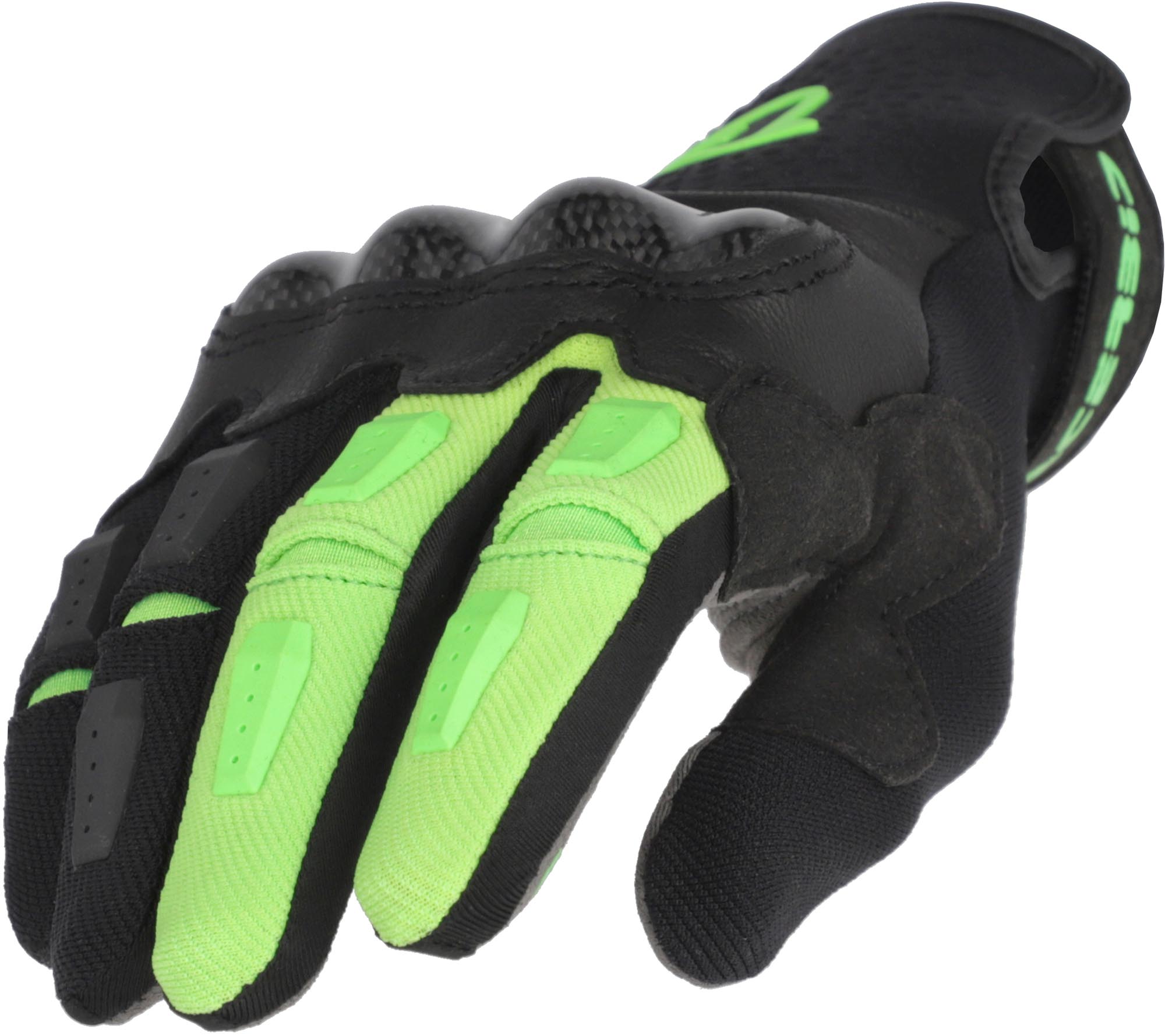 Acerbis Carbon G 5.0 Motorcykelhandsker sort/grøn 2XL Figur 1