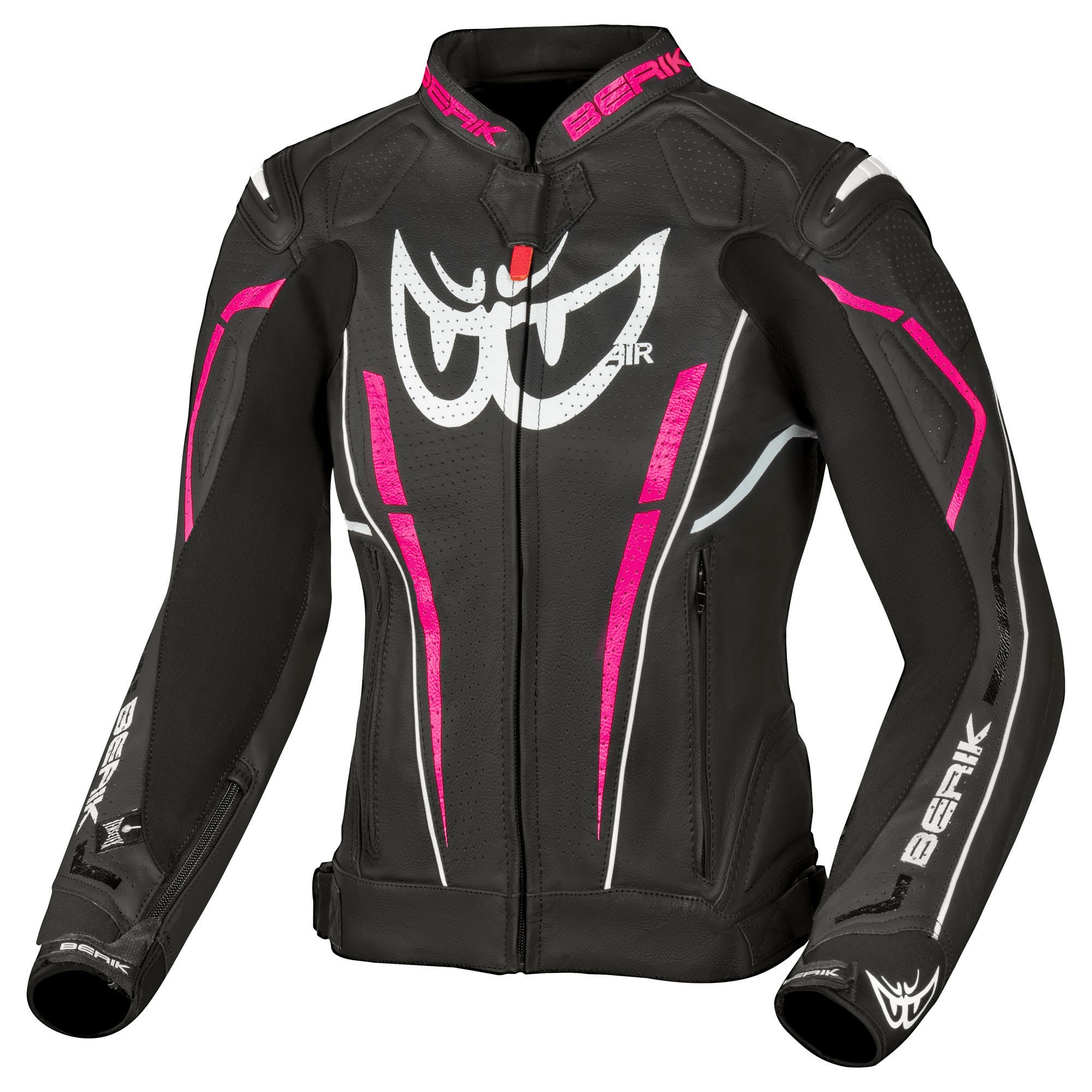 Berik Fufur Dames motorleren jas Wit/roze 48 Figuur 1