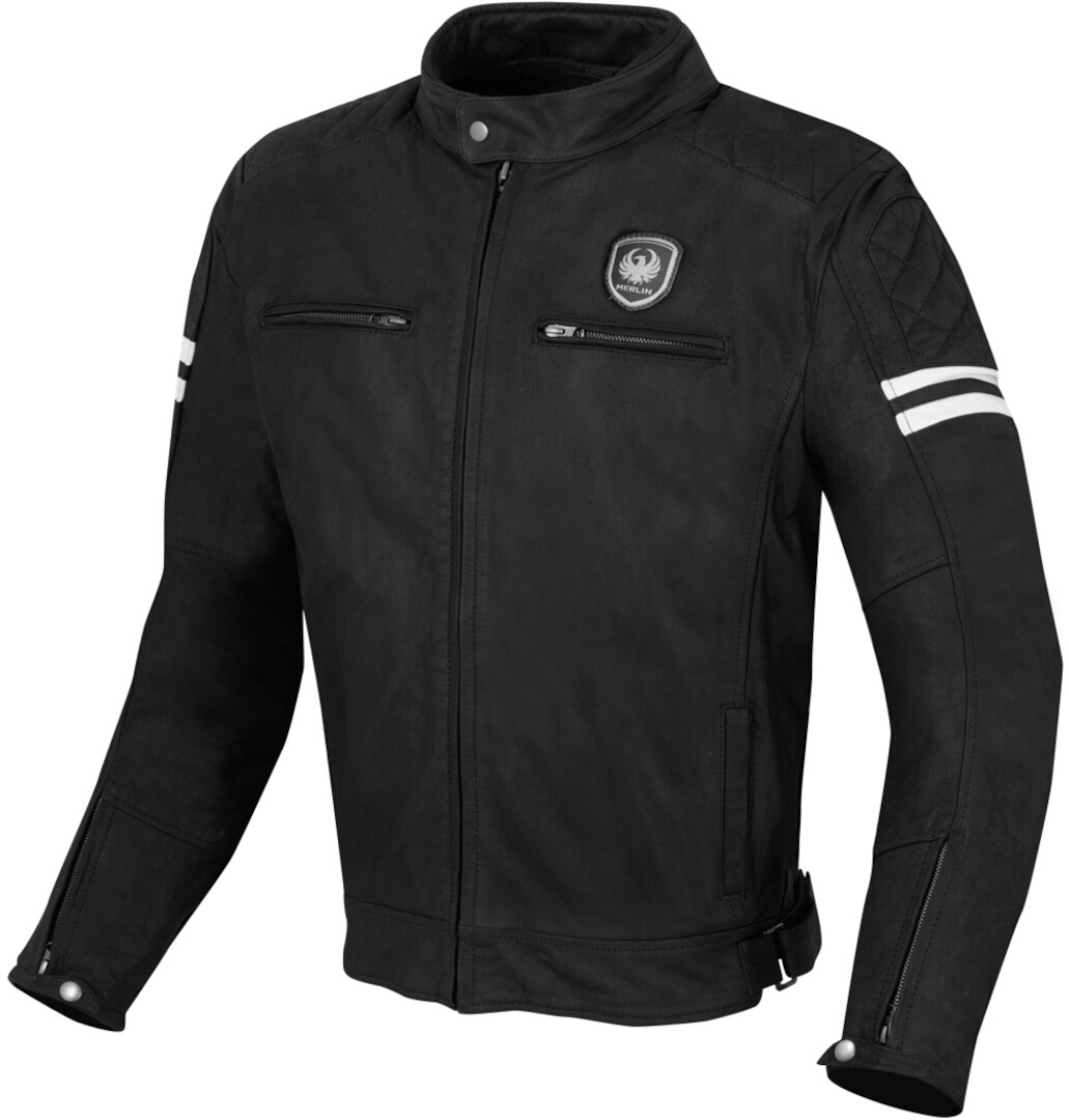 Merlin Hixon Heritage Motorcycle Leather Jacket black L Figure 1