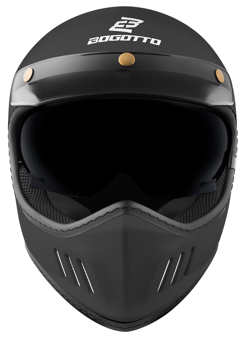 Side view of Bogotto FF980 Caferacer Cross Helmet