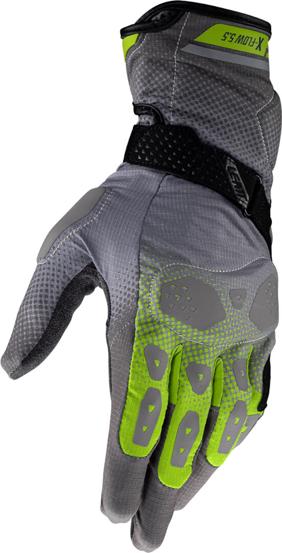 Leatt ADV X-Flow 5.5 Motorcykel handsker grøn/grå M Figur 5