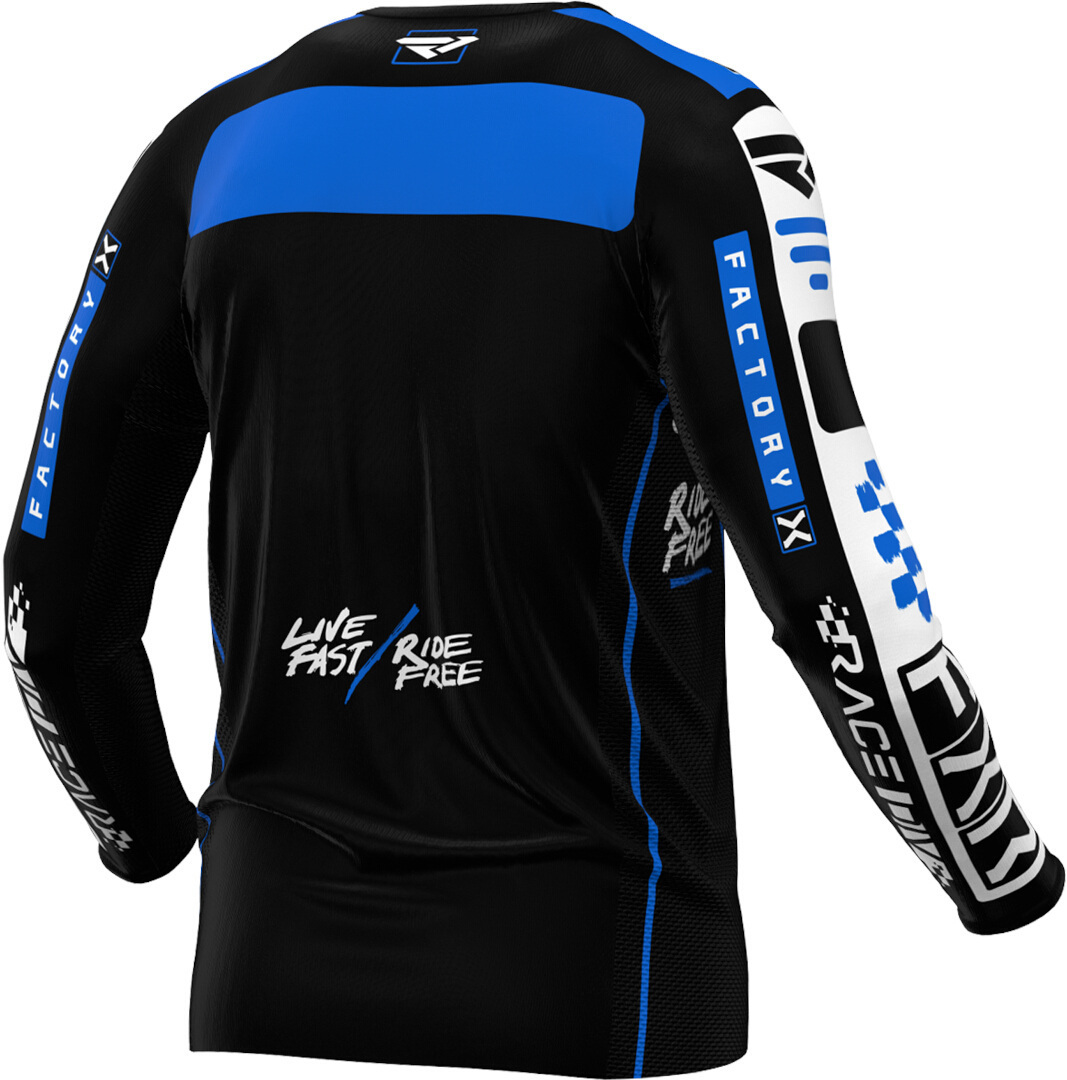 FXR Podium Gladiator 2024 Motokrosový dres černá/modrá/bílá S Obrázek 2