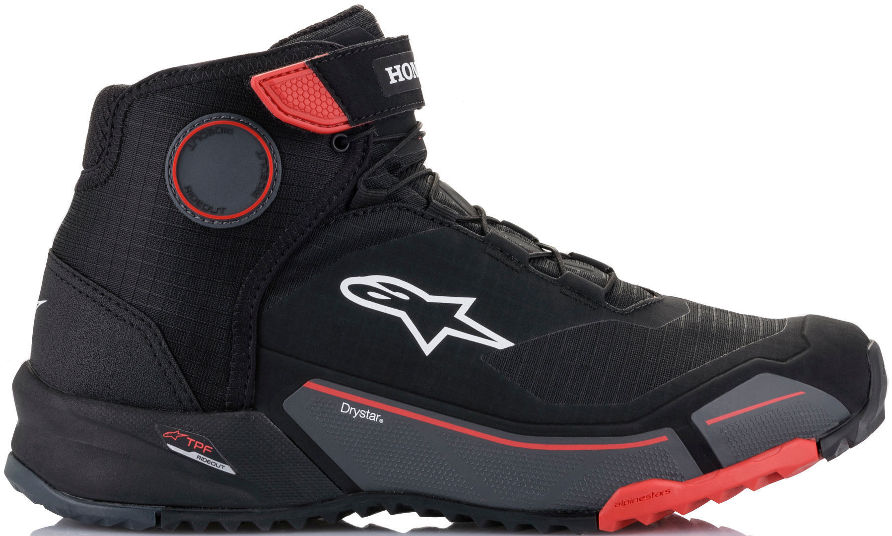 Alpinestars Honda CR-X Drystar Motorcykel sko sort/grå/rød 14 (48) Figur 5