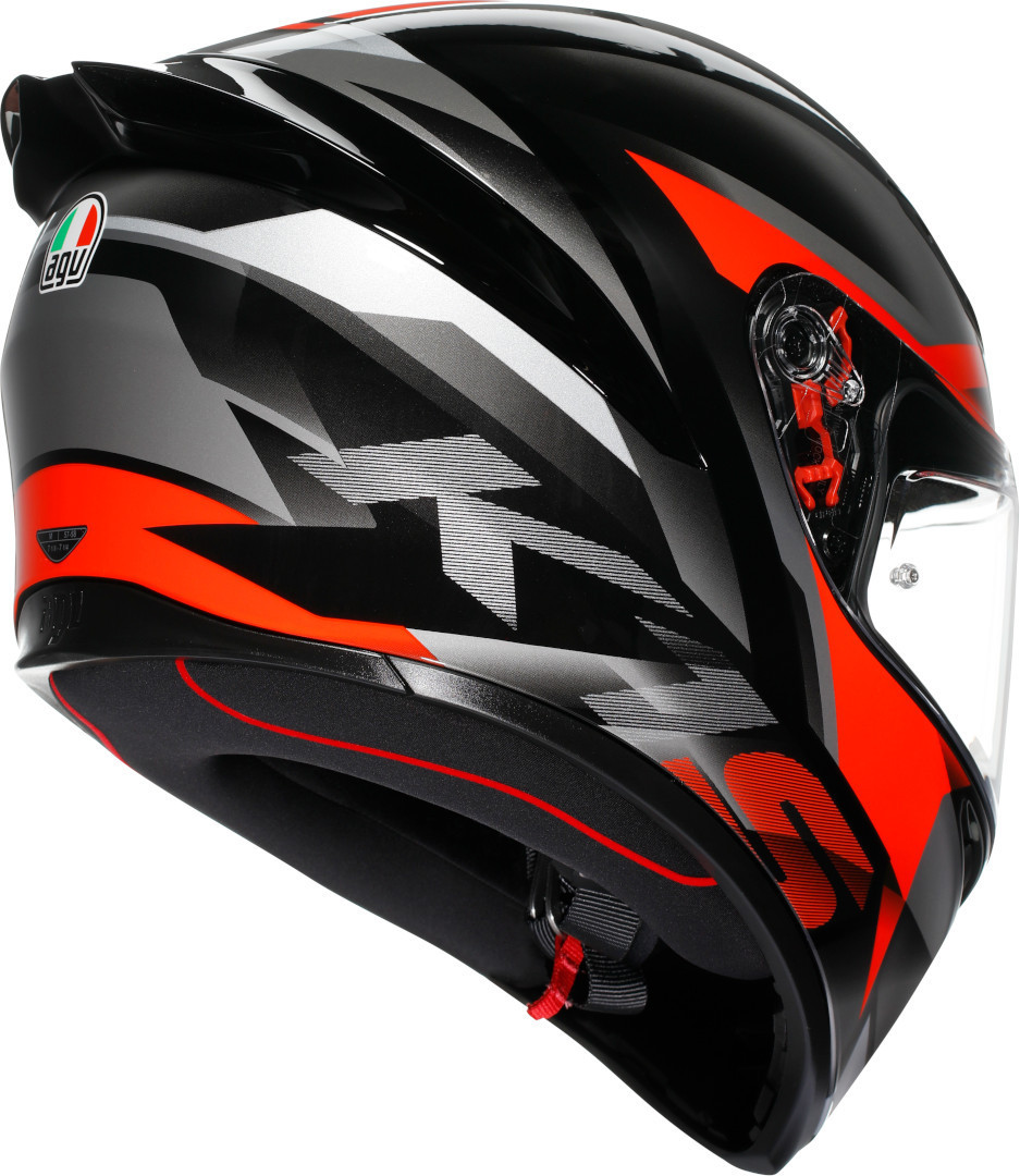 AGV K1 S Fastlap 2.0 헬멧 검정/회색/빨강 남성 (57/58) 그림 6