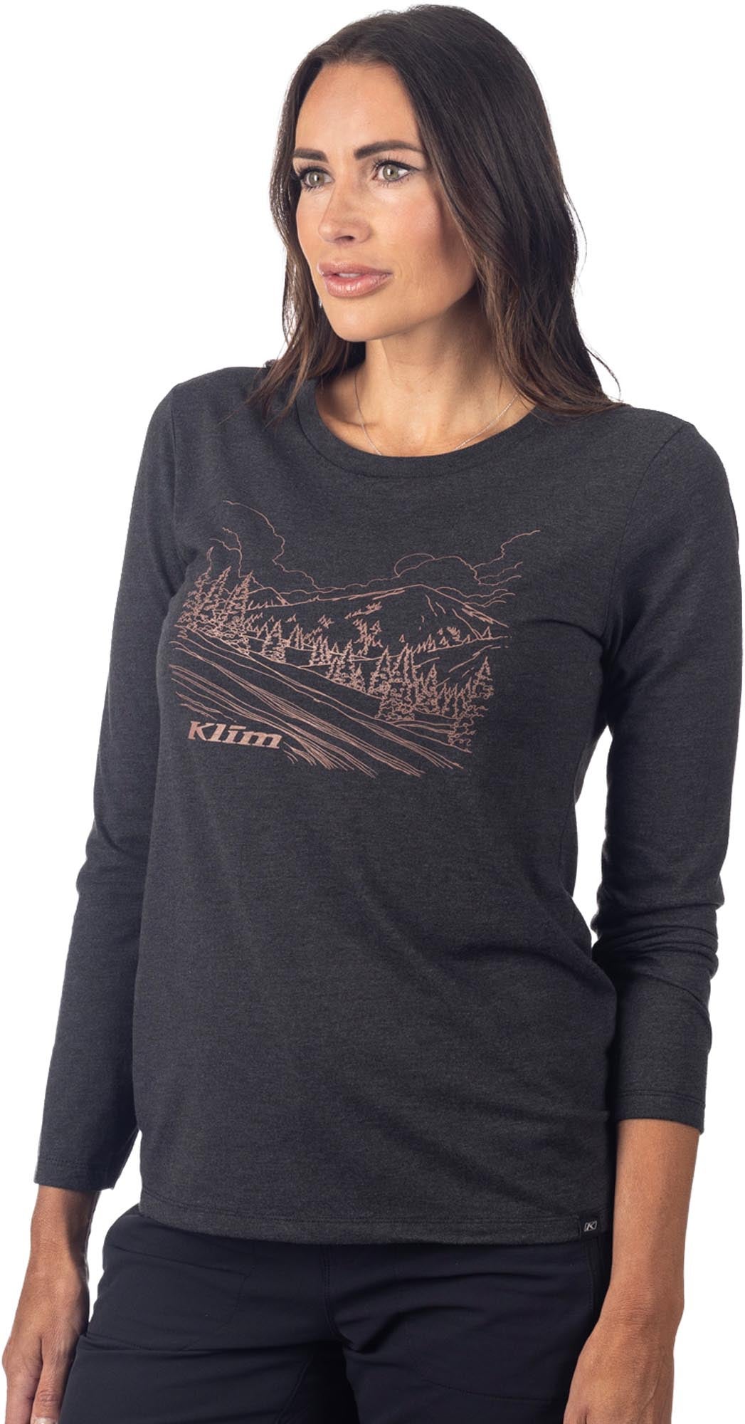 Klim Haven Tri-Blend Damen Langarmshirt schwarz XL Abbildung 1