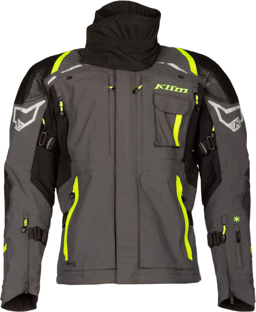 Klim Kodiak Motorcycle Textile Jacket grey/yellow 62 Figure 7