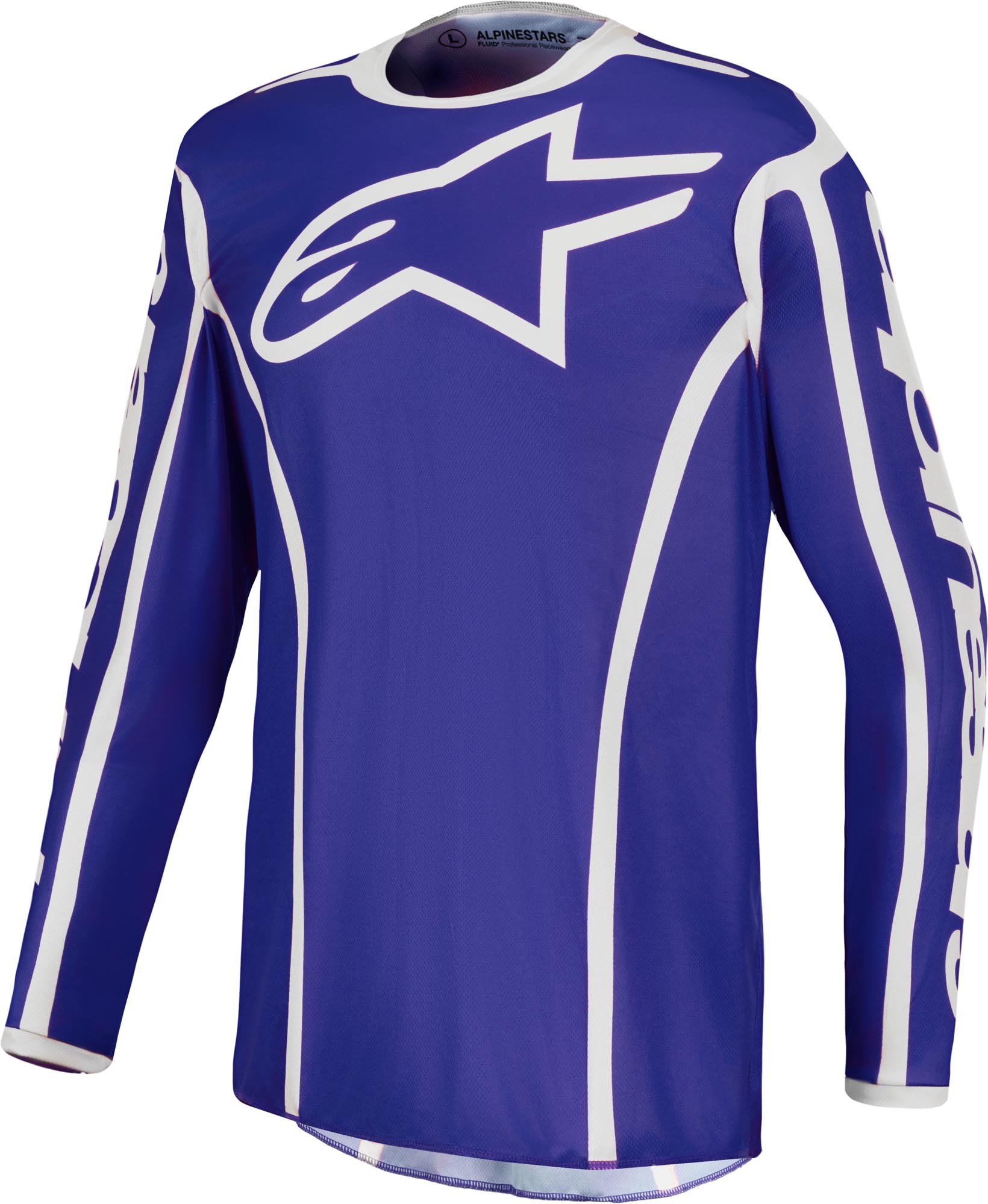 Alpinestars Fluid Apex V2 Motocross-trui blauw/wit S Figuur 1