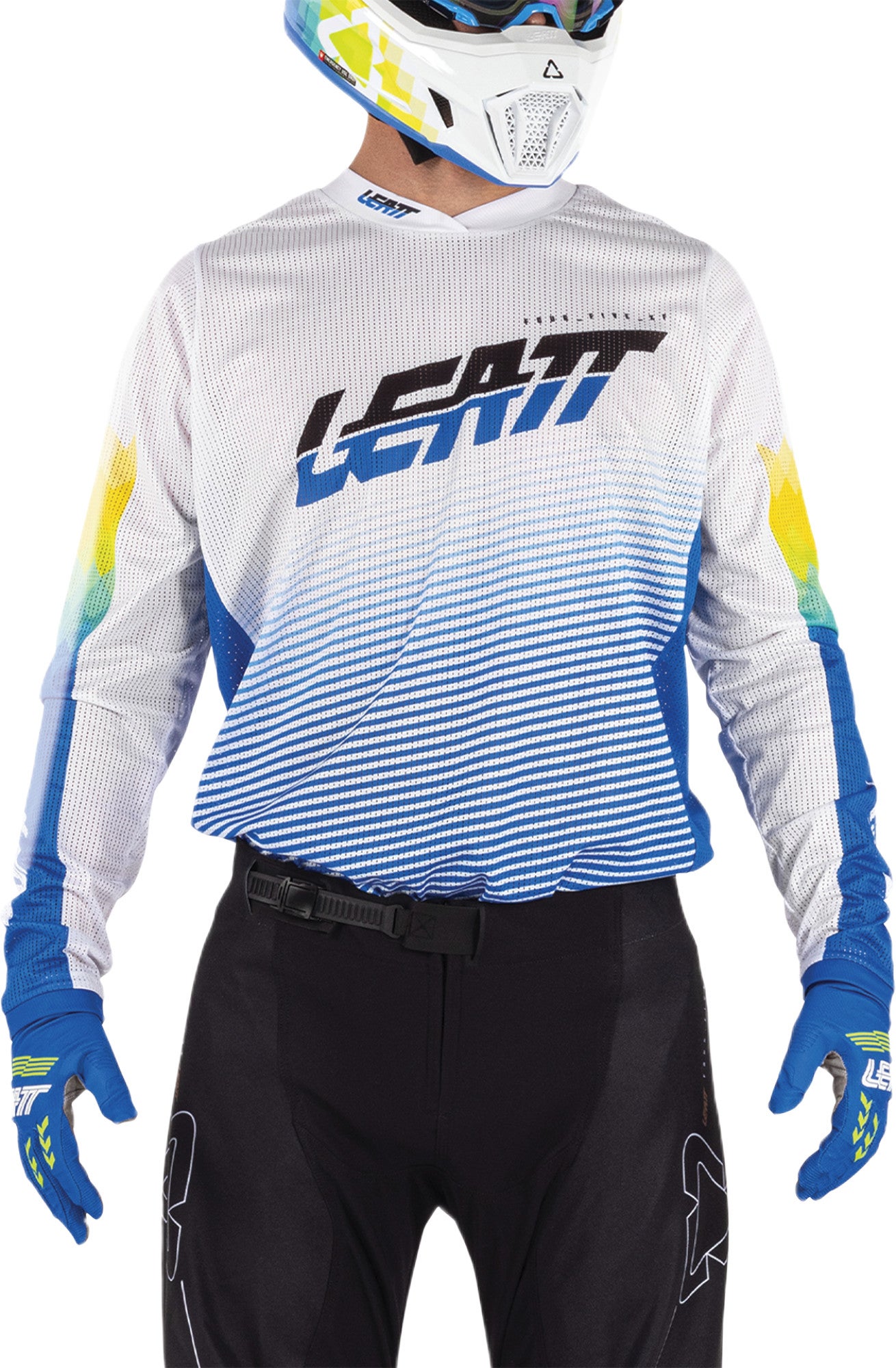 Leatt Moto 4.5 X-Flow V26 Motokrosový dres modrá/biela/žltá XL Obrázok 3