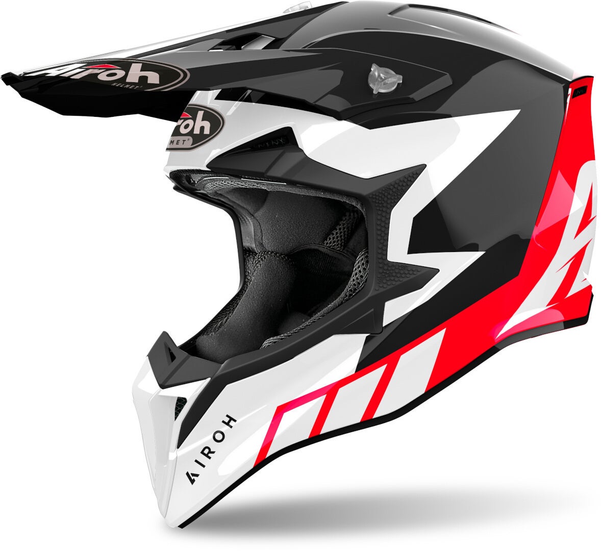 Airoh Wraaap Reloaded Casco da motocross nero/bianco/rosso S (55/56) Figura 1