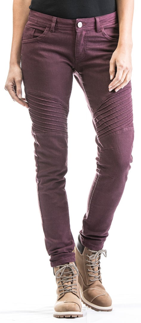 Ixon Vicky Dames Motorcycle Jeans Donkerrood S Figuur 1