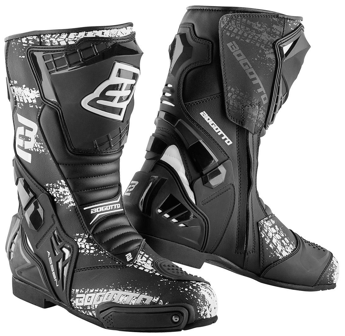 Bogotto Assen Evo Motorcycle Boots black/white 41 Figure 1
