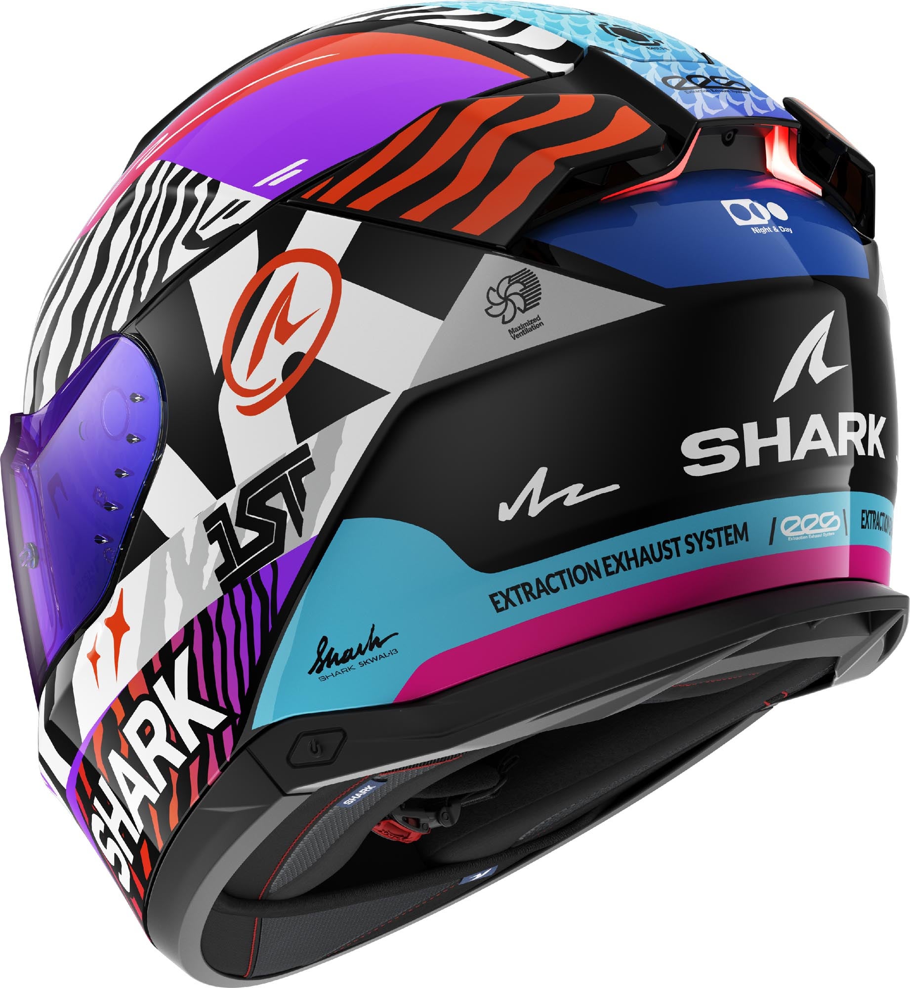 Shark Skwal i3 Speed Fancy Helm schwarz/weiß/orange XL (61/62) Abbildung 2