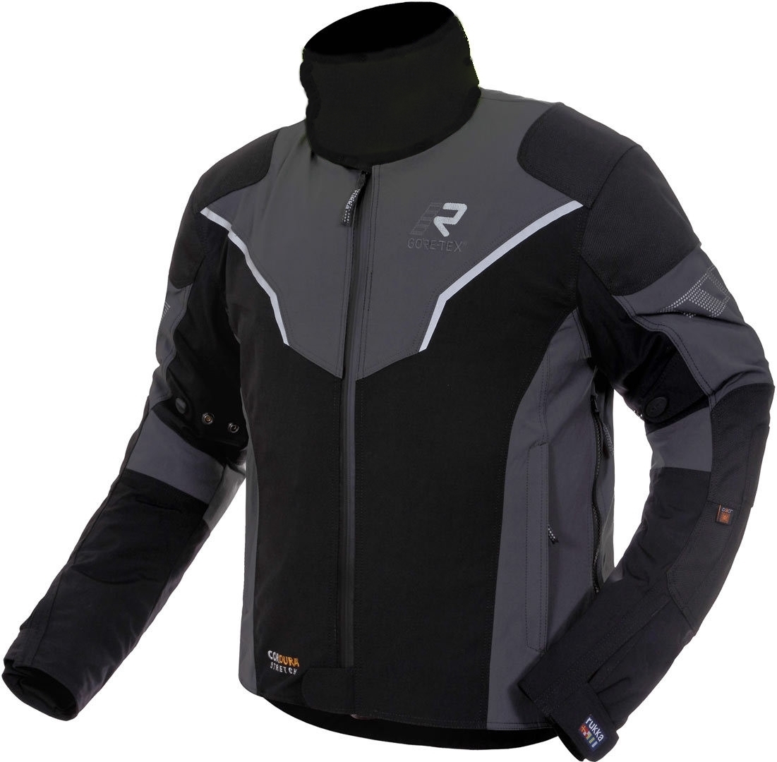 Rukka Elas Chaqueta textil para motocicletas negro/gris/amarillo 60 Figura 1