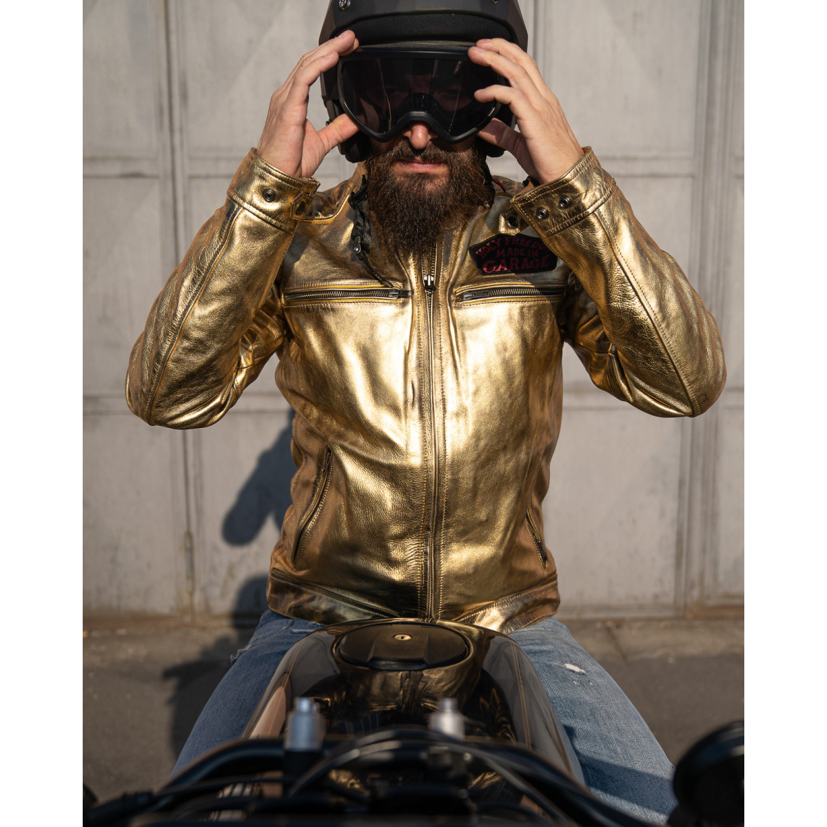 HolyFreedom Zero Lingotto Motorrad Lederjacke S Abbildung 13