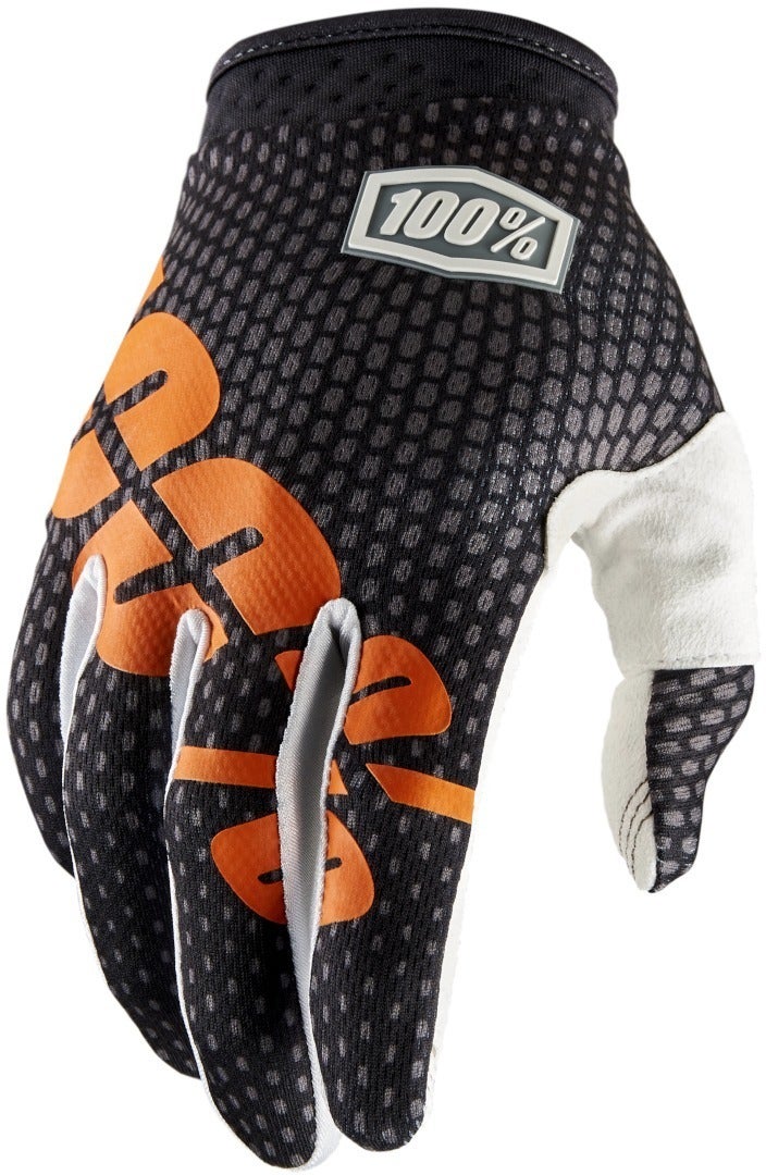 100% iTrack Dot Motocross handsker sort/orange L Figur 1