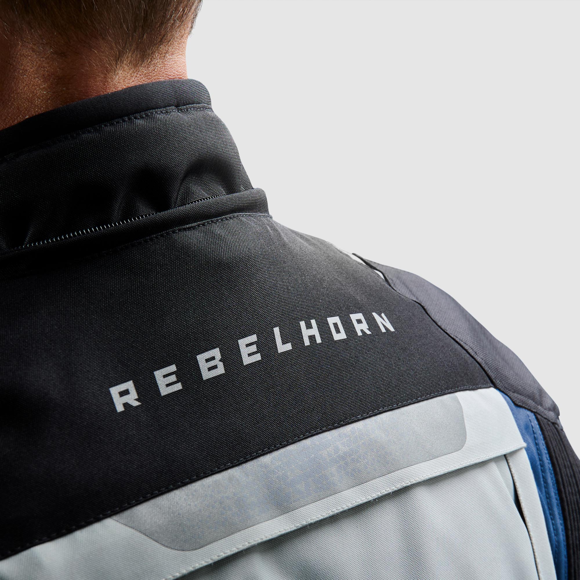 Rebelhorn Cubby 5 Veste textile moto imperméable Gris/Bleu/Rouge 2XL Figure 12