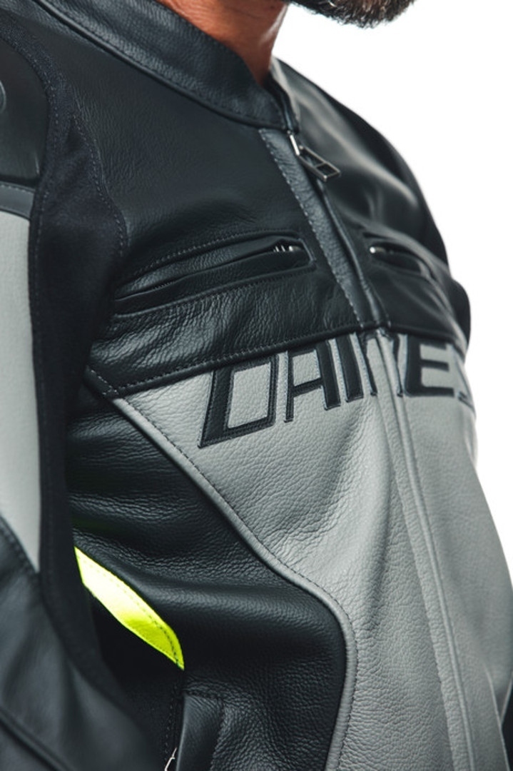Dainese Racing 4 Motorrad Lederjacke grau/schwarz 50 Abbildung 7