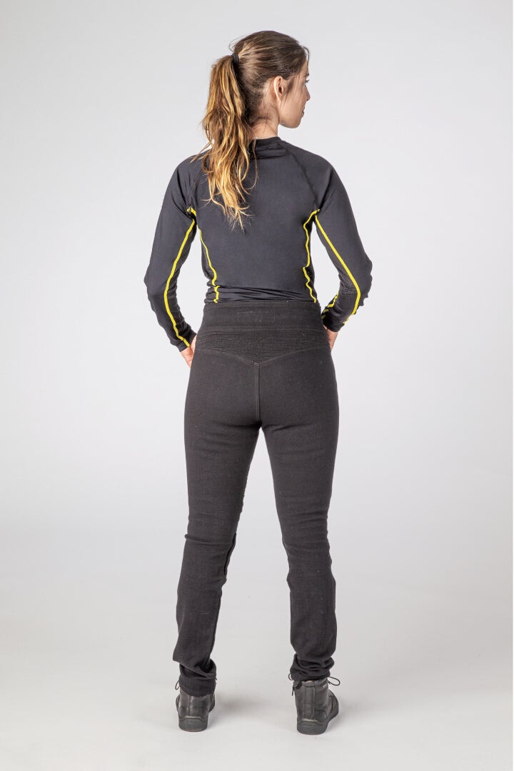 Side view of Lindstrands Alva Ladies Motorcycle Leggings
