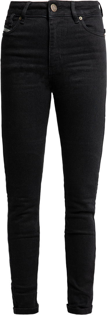 John Doe Luna High Mono Damer Motorcykel Jeans Svart tvätt 33 L32 Figur 2