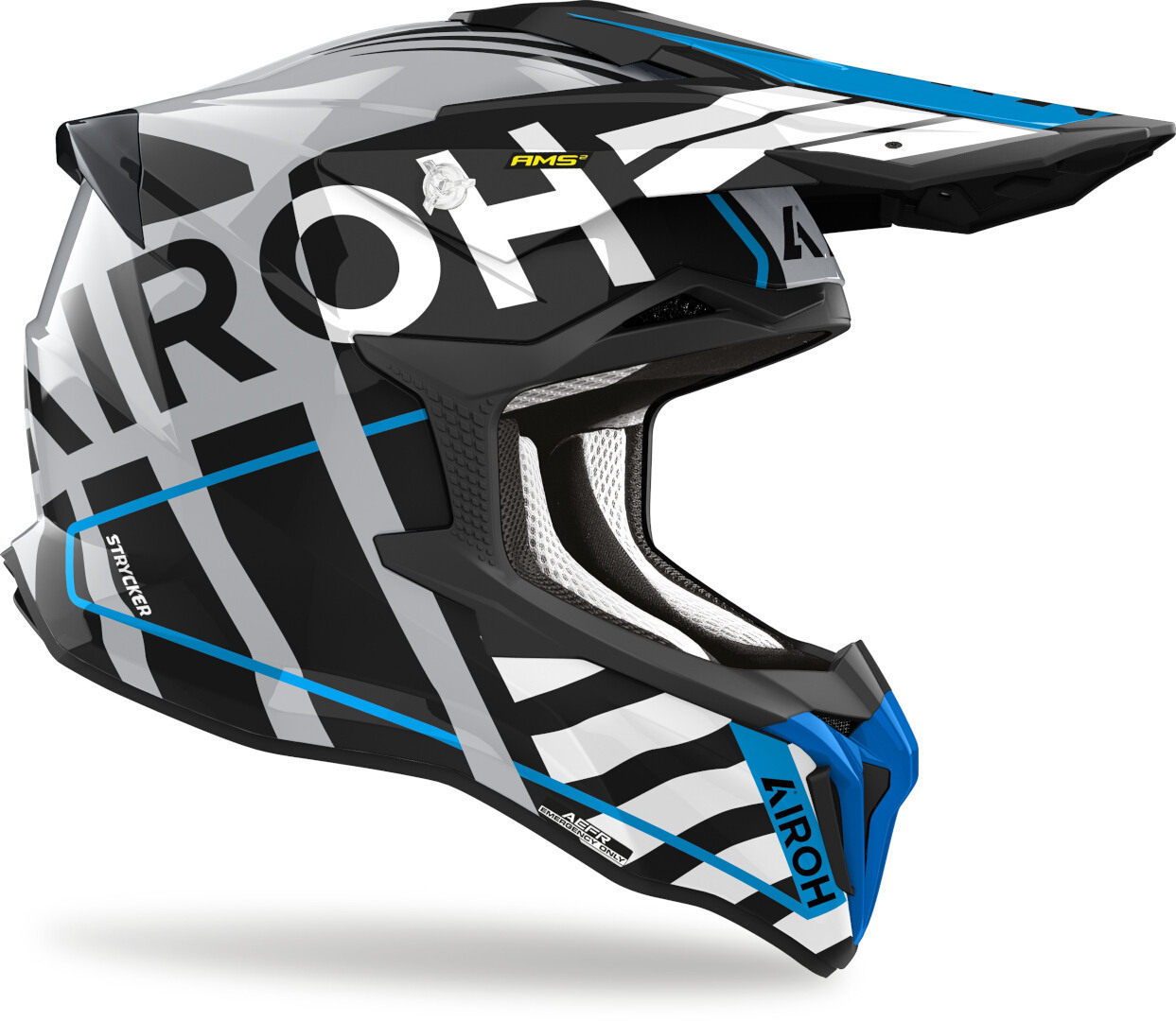 Airoh Strycker Brave Casco da motocross nero/grigio/blu L (59/60) Figura 2