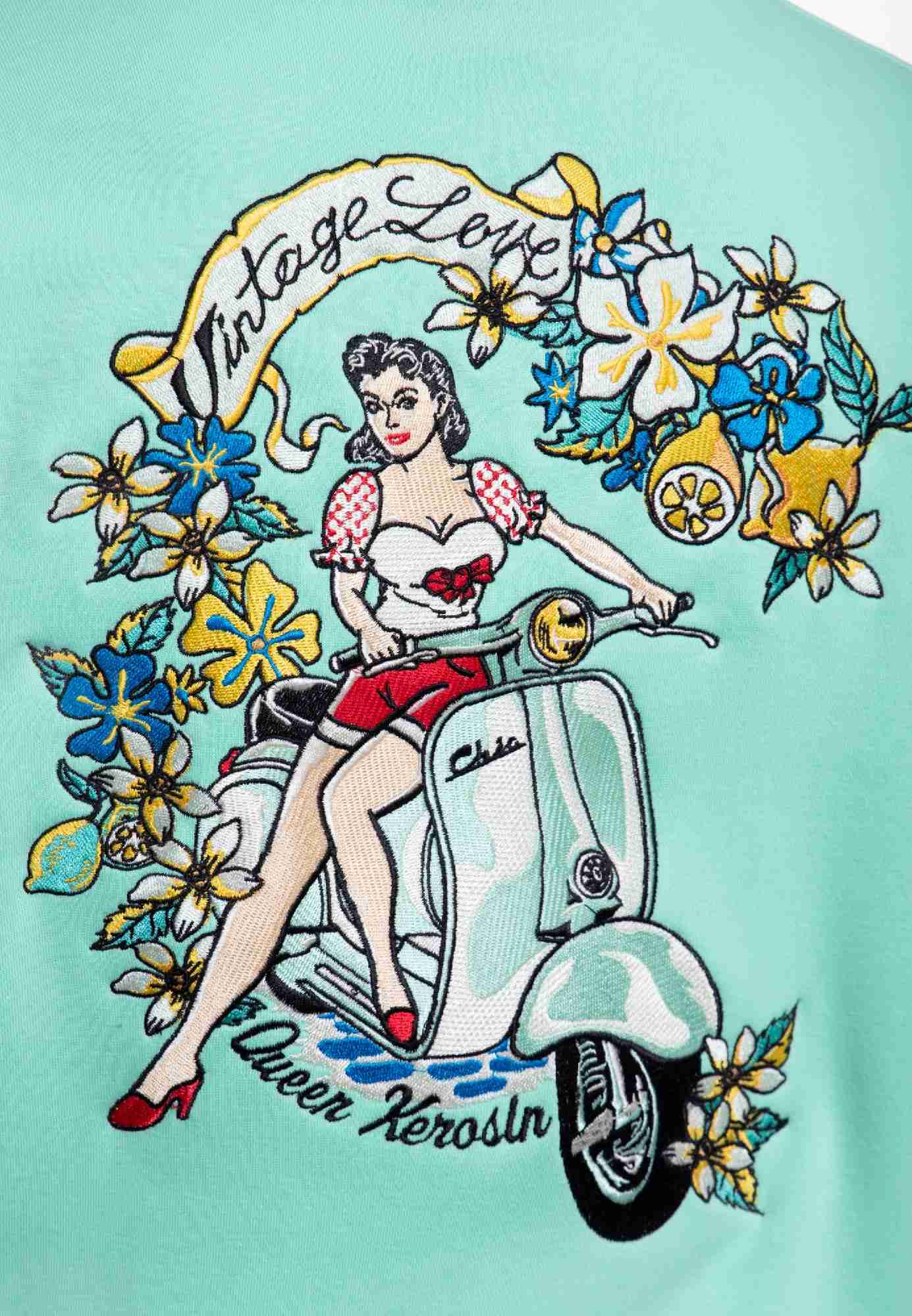 Queen Kerosin Vintage Love Ladies Jacket XL Figure 5